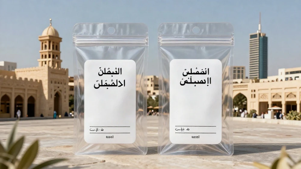 ستيكرات شفافة للمنتجات والعلب