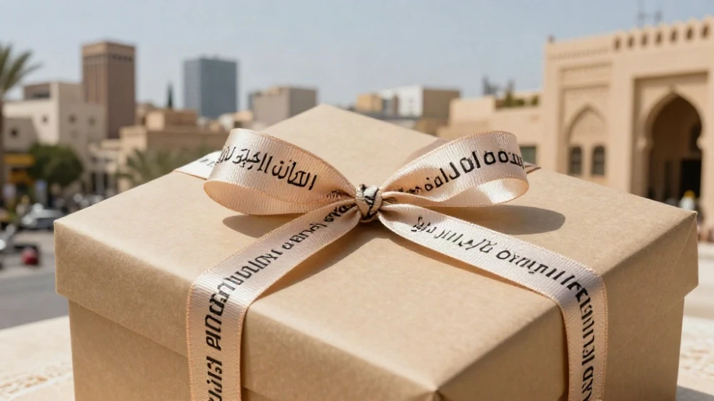 شريط قماش فاخر لتغليف هدايا الشركات السعودية